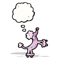 cartoon jumping poodle