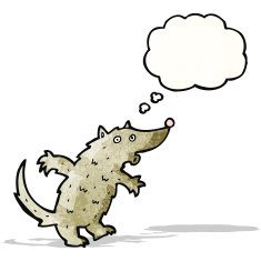 cartoon surprised wolf