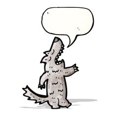 talking cartoon wolf