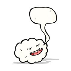 cartoon cloud with speech bubble N31