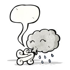 cartoon cloud with speech bubble N34