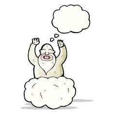 cartoon god on cloud N8