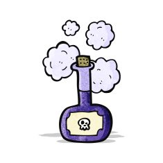 deadly poison bottle cartoon