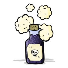 cartoon vial of poison