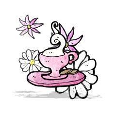 cartoon cup and saucer N5