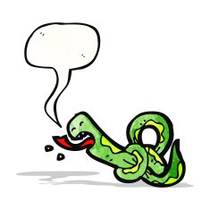 cartoon knotted snake