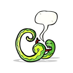 hissing snake cartoon N12