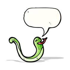 hissing snake cartoon N13