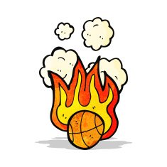 flaming basketball cartoon N2