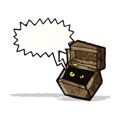 monster in box cartoon