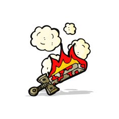 flaming sword cartoon N2