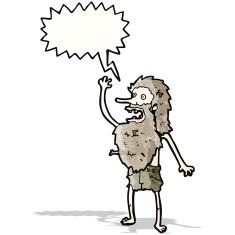 cartoon old castaway man