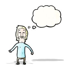 cartoon blond man with mustache