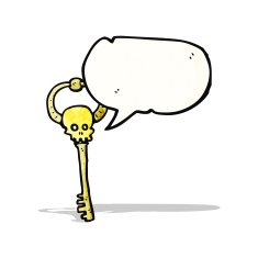 cartoon enchanted key
