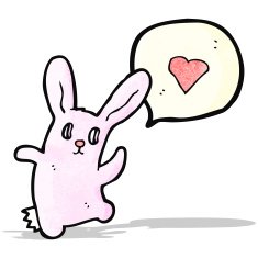 cartoon dancing spooky love bunny