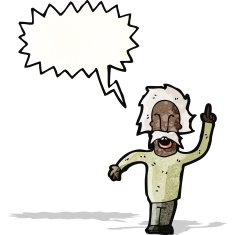 cartoon genius old man