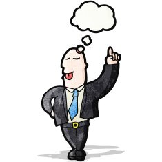 cartoon man with idea N45