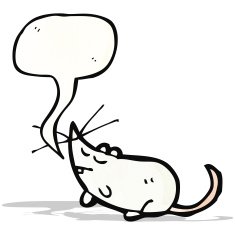 cartoon white mouse N13