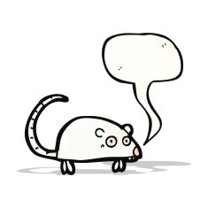 cartoon white mouse N14