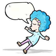cartoon talking hippie girl