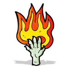 cartoon spooky zombie hand N2