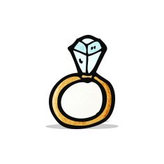 huge diamond ring cartoon N2