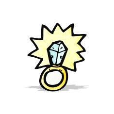 huge diamond ring cartoon N3