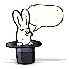 cartoon rabbit in top hat N4