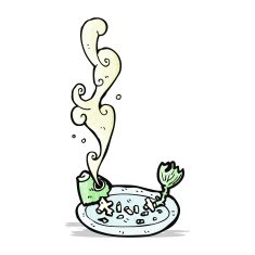 cartoon smelly old fish bones