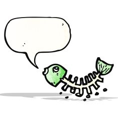 Cartoon Fish Skeleton N10