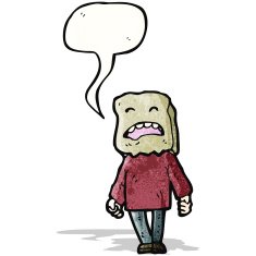 cartoon man with bag on head N4