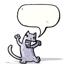 cartoon angry cat N6
