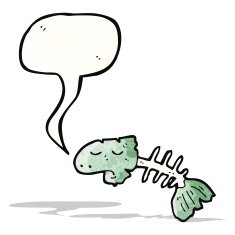 Cartoon Fish Bones N14