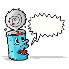 crazy food can cartoon