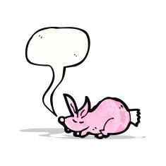 little pink rabbit cartoon