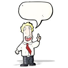 cartoon businessman with great idea N10