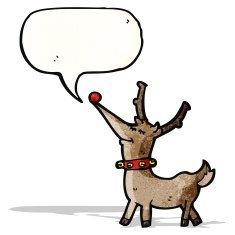 cartoon happy reindeer