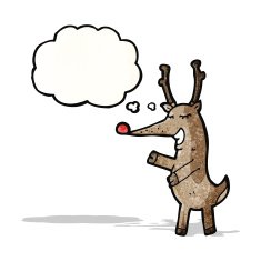 happy cartoon reindeer N2