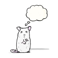 cartoon white mouse N15