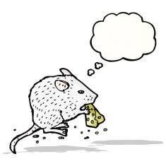 cartoon white mouse N16