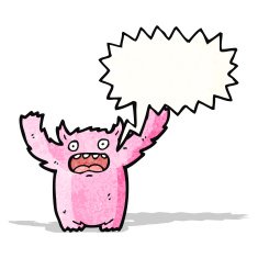 scared monster cartoon
