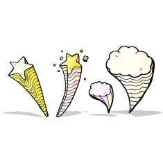 shooting stars and cloud design elements
