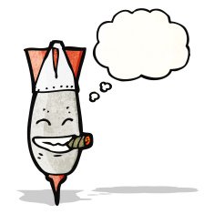 cartoon bomb with cigar