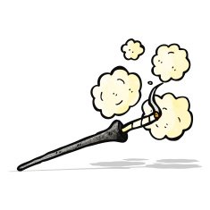 cartoon cigarette in holder