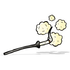 cartoon cigarette in holder N2