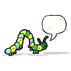 cartoon crawling caterpillar N2