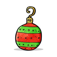 Cartoon Christmas Bauble N69