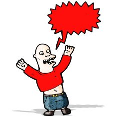 cartoon shouting man N29