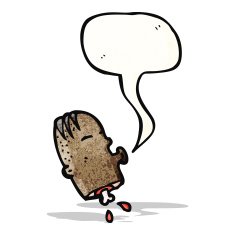 cartoon talking severed head
