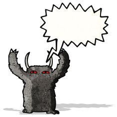hairy monster cartoon